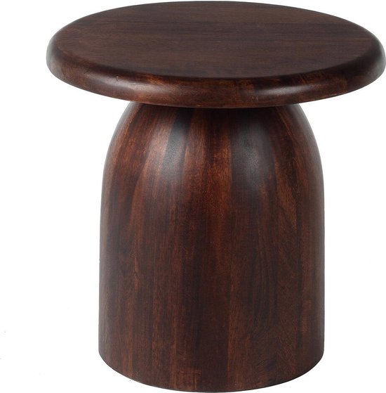 Gepolsterde Industriële Design Hocker Van Kunstleer En Metaal Voetenbank 41 X 41 X 41 Cm Zwart Bruin