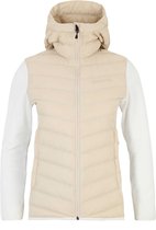 Peak Performance Frost Down Hybrid Hood Isolatiejas Dames Sand Fog-Offwhite M