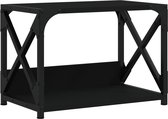 vidaXL - Printerstandaard - 2-laags - 44x26x31,5 - cm - bewerkt - hout - zwart