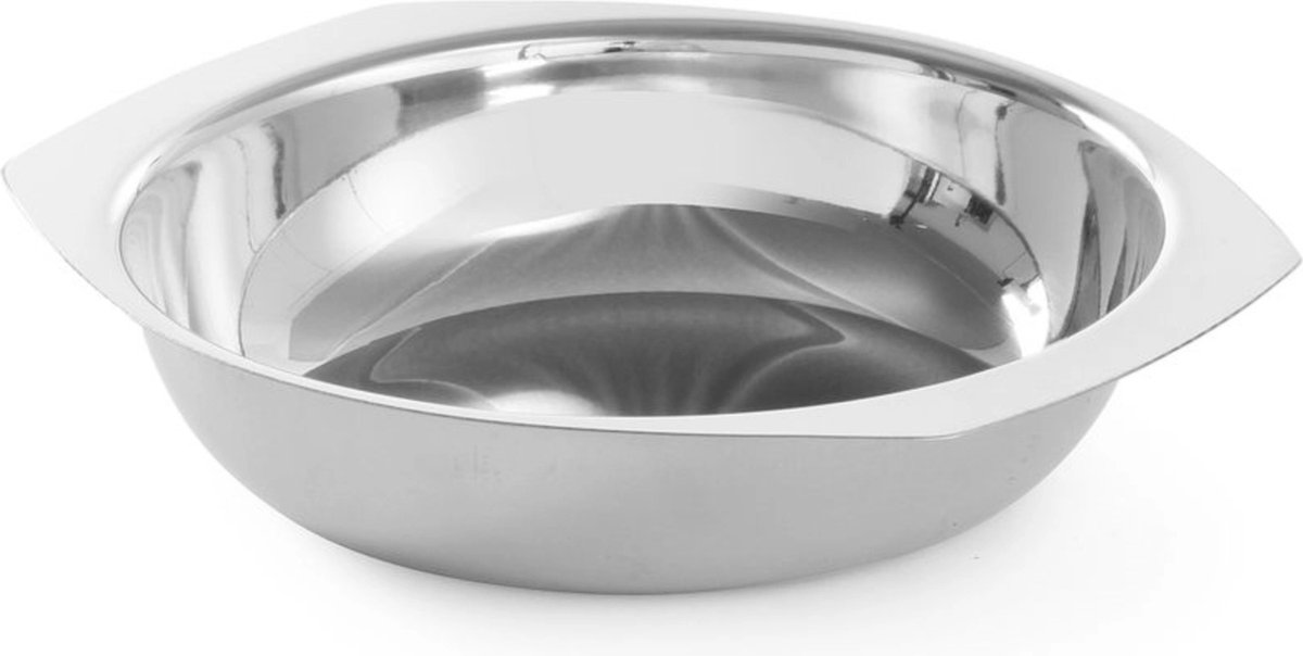 HENDI Groenteschaal – Metalen – Handgrepen – Roestvast staal – ⌀120x(H)30mm