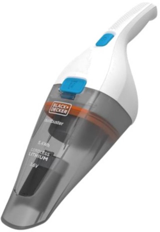 BLACK+DECKER NVC115JL handstofzuiger Zakloos Grijs, Wit