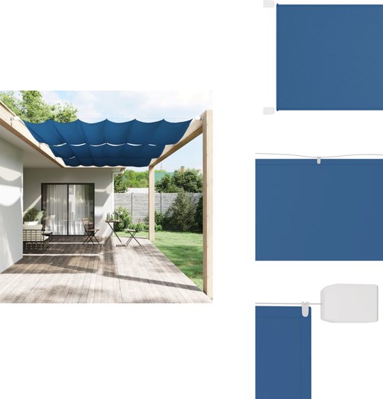 LIFERUN Verticale Zonwering 240x180 Cm – HDPE Schaduwdoek Met Aluminium Buizen & Zwengel, Voor Terras, Balkon & Tuin
