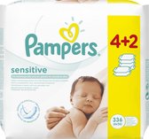 Pampers Sensitive Babydoekjes 6 Verpakkingen = 336 Doekjes