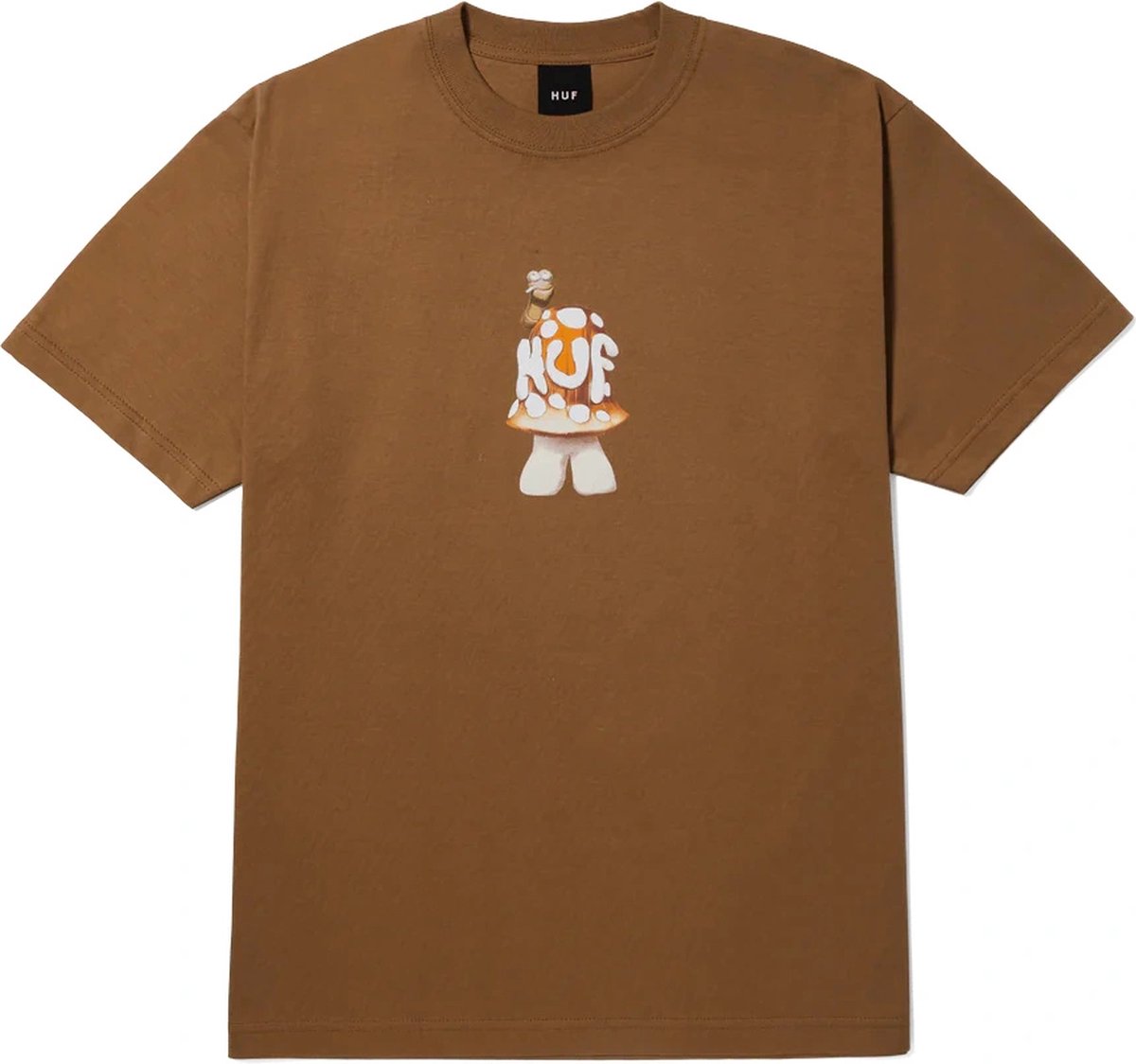HUF Shroomery S/S Tee Casual T-shirt Heren M Bruin