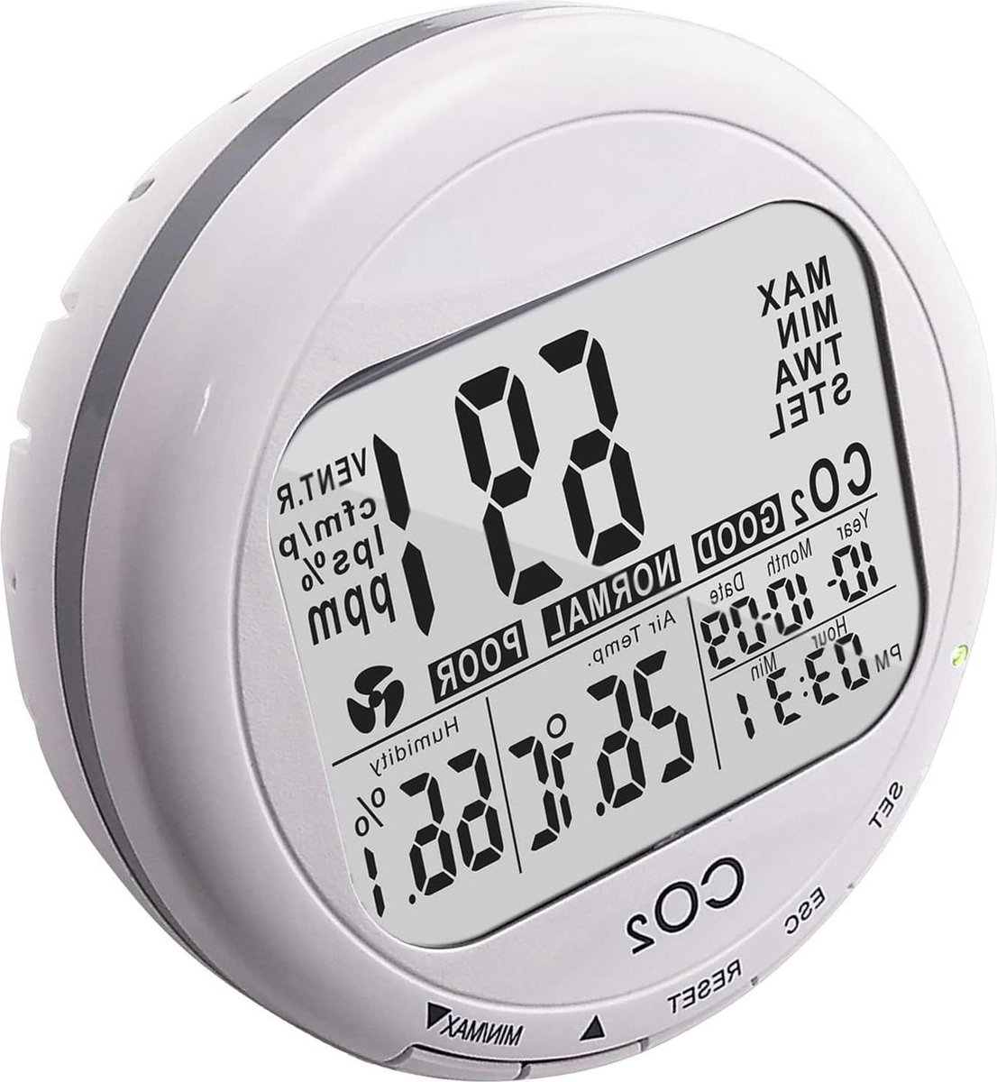 CO2 Meter temperatuur vochtigheid RH desktop indoor luchtkwaliteit monitor