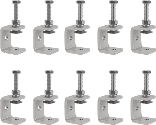 KARZO - 8 stuks 304 roestvrijstalen C-klemmen zware C-klem voor doe-het