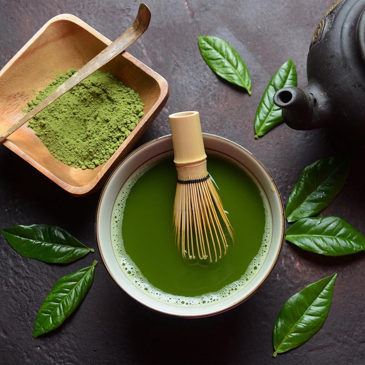 Biologische Ceremoniële Graad Japanse Matcha Groene Thee Poeder - Bamboe Doos (40g