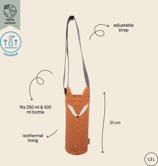 Trixie Drinkfleshouder - Mr. Fox - Thermische Fleshouder - Voor 350 & 500 ML Drinkfles - Oranje - Vos van Trixie — afbeelding 2