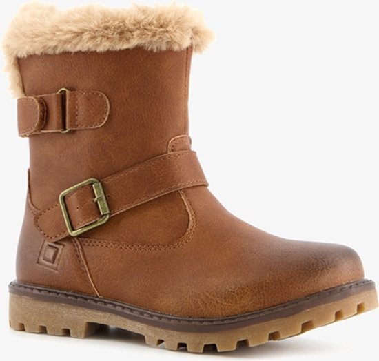 Blue Box gevoerde meisjes biker boots bruin Maat 25 bol