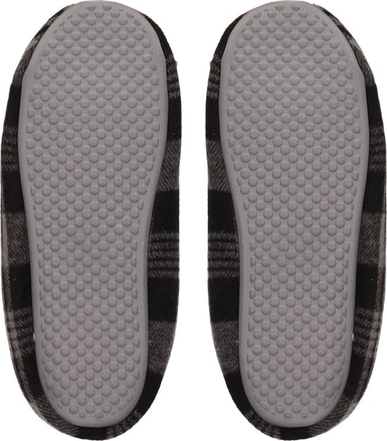 Antonio Pantoufles femmes/ pantoufles pour femmes - gris - à carreaux - pantoufles espagnoles - doublure en peluche 36-37