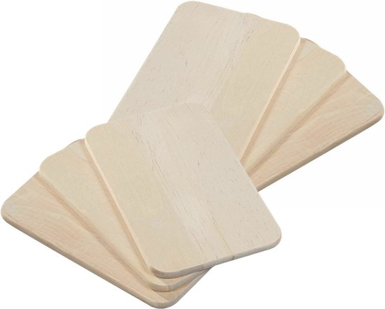 Kesper Ensemble de planches à pain et petit-déjeuner - 6 pièces - bois de bouleau - 23 x 15 x 1 cm - couleur naturelle - très haute qualité