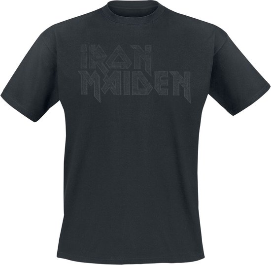 Black On Black Logo | Iron Maiden Camiseta | EMP