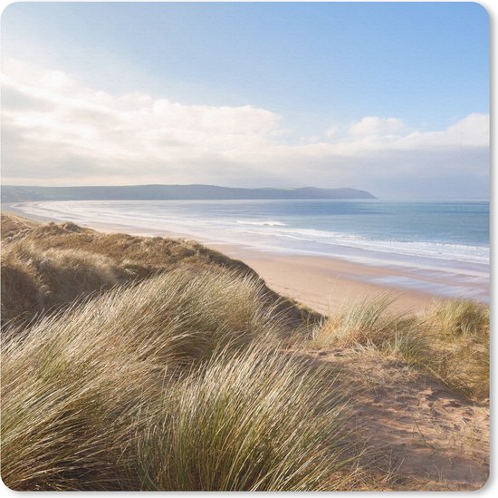 Muismat 20x20 cm - Mousepad Zee - Duin - Planten - Muismatten