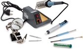 Velleman Soldeerstation set 40–48 W met LED-indicator, instelbare temperatuur 150–480 °C, inclusief accessoires, ideaal voor professionals en DIY