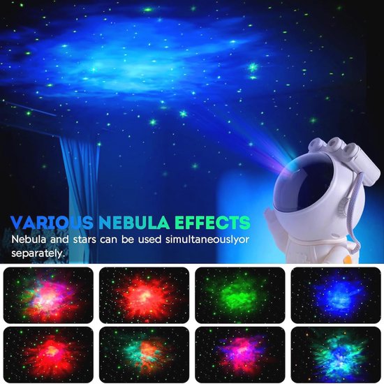 Sterrenhemel Projector met Nachtlicht en Afstandsbediening - Astronaut Ontwerp voor Slaapkamer en Plafond — afbeelding 2
