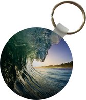 Porte-clés - Mer - Golf - Soleil - Plastique - Rond - Cadeaux à distribuer