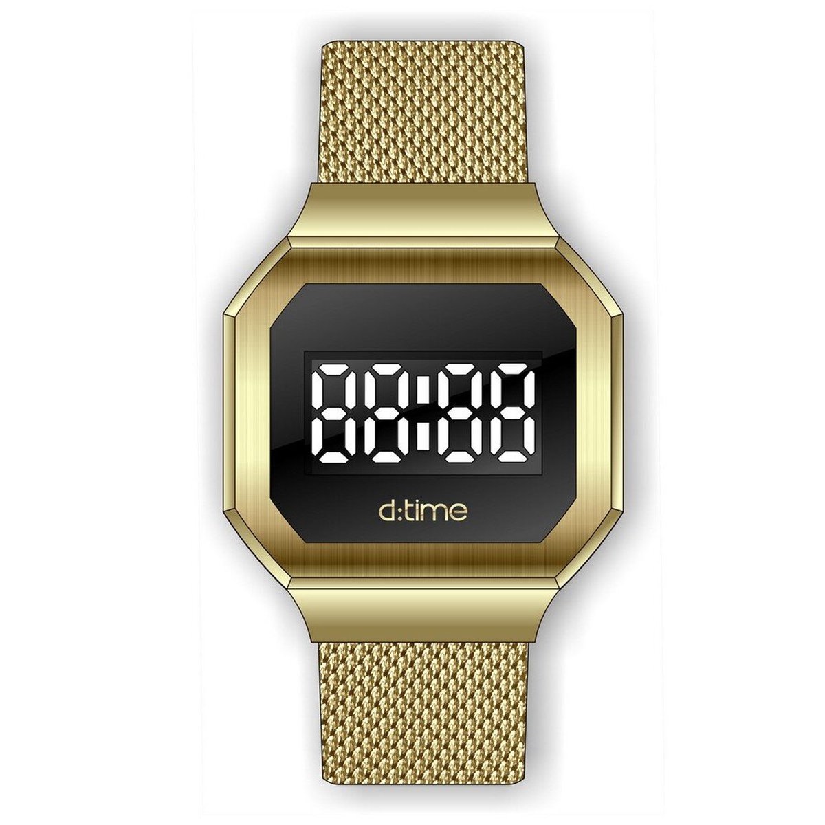 Daniel Klein DK.1.12367-3 - Horloge - Digitaal - Dames - Vrouwen - Milanese band - Goudkleurig