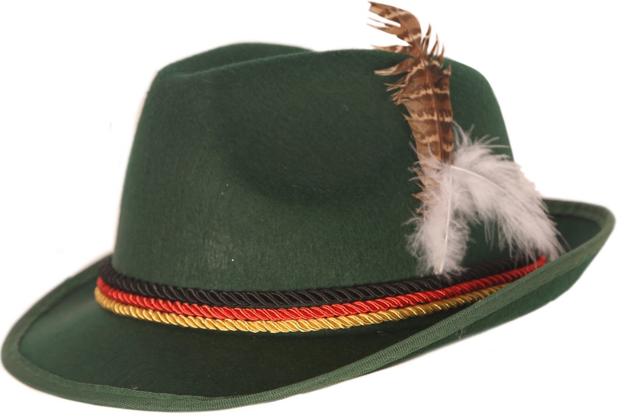 Faram party Verkleed hoedje voor Oktoberfest/Duits/Tiroler - groen - volwassenen - Carnaval