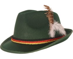 Faram party Verkleed hoedje voor Oktoberfest/Duits/Tiroler - groen - volwassenen - Carnaval