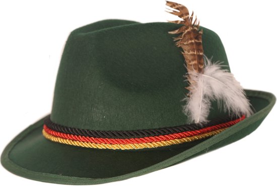 Faram party Verkleed hoedje voor Oktoberfest/Duits/Tiroler - groen - volwassenen - Carnaval