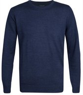 Profuomo Originale Slim Fit - heren trui wol - indigo blauw -  Maat XXL