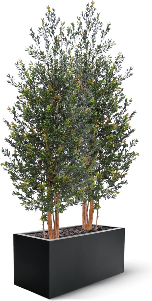Kunst Buxus Haagplant 165cm Groen/rood