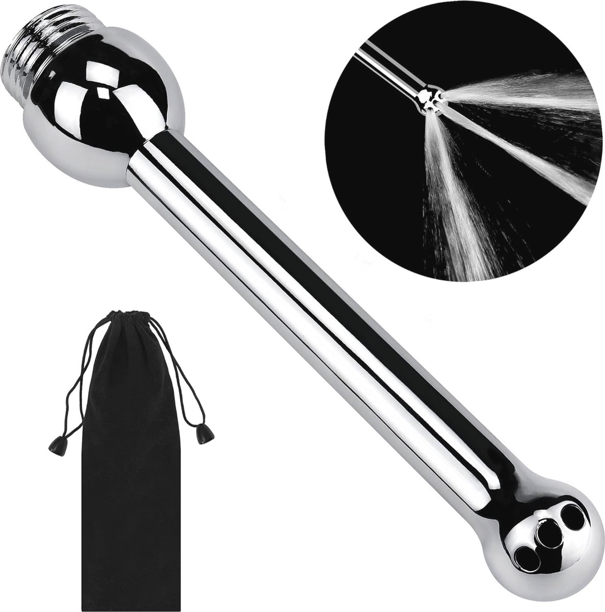 Goedkoopste Handheld Douche Nozzle Set met 3 Gaten en Draagtas voor Gezondheidszorg