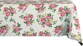 Nappe Fleurs Rose 140x250cm - Nappe Lavable - Plastique