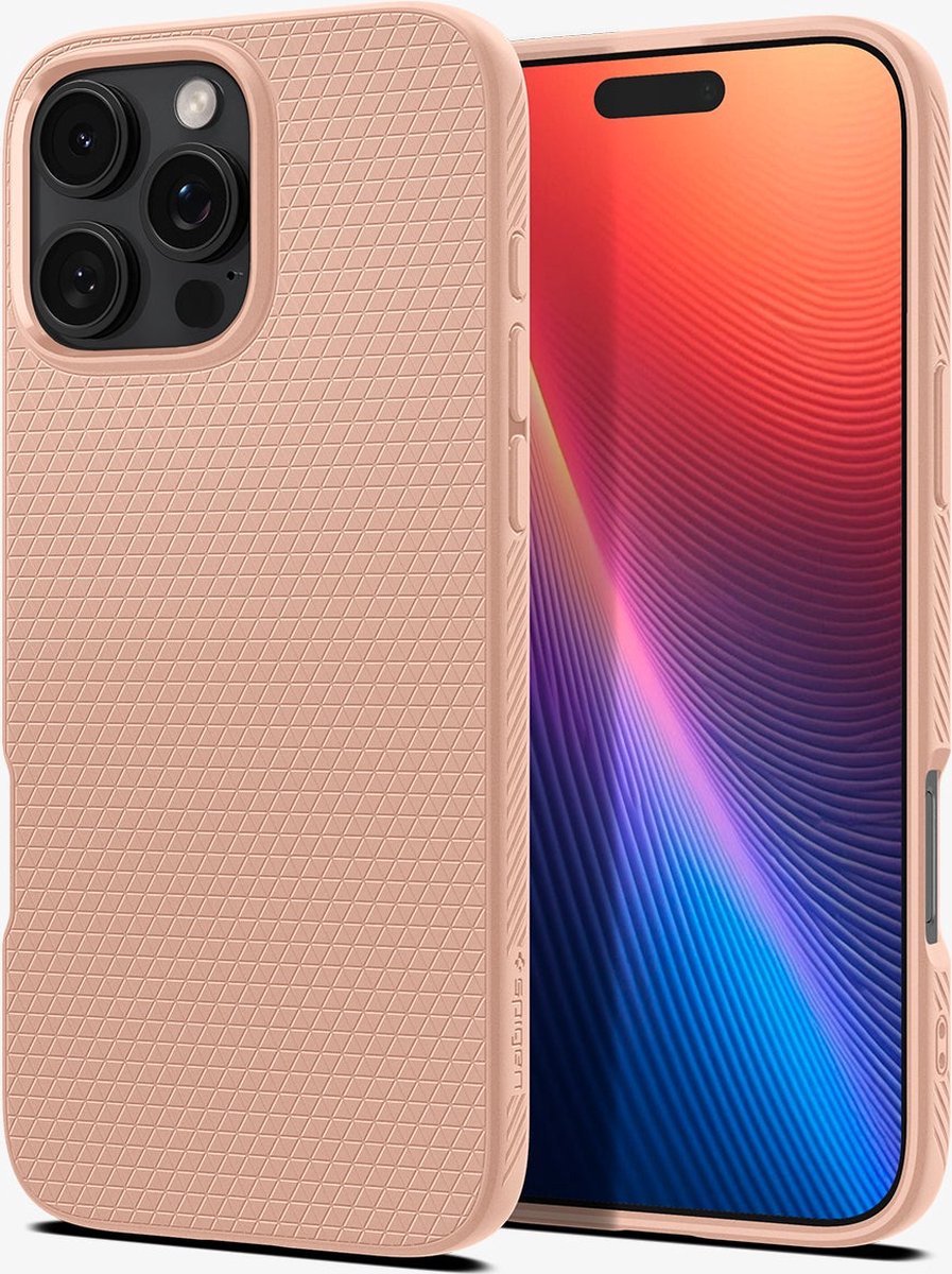 Spigen Liquid Air TPU Hoesje voor Apple iPhone 16 Pro Max, Flexibel, Mat, Schokbestendig, Roze - Afbeelding 5