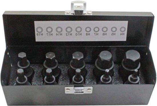 10pcs Impact HEX BIT Socket Set 1/2" Drive 4mm-19mm Allen Wrench - US PRO Tools | Bol