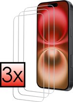 Protecteur d'écran adapté pour iPhone 16, protecteur d'écran en Tempered Glass, couverture d'affichage plein écran en Glas trempé - paquet de 3