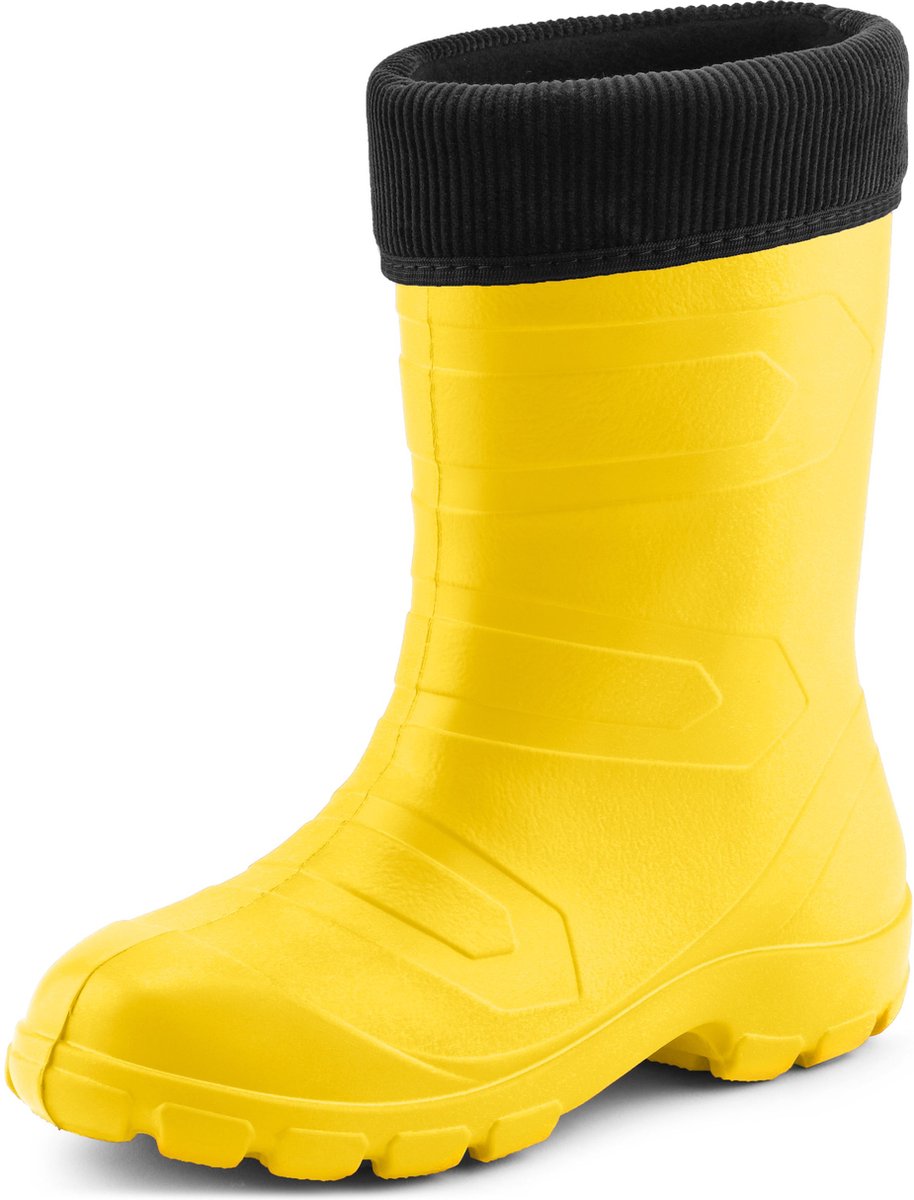 Ladeheid Dames Regenlaarzen - Thermo Rubberlaarzen Vederlicht - EVA - LA-LMG-879-Aspen - Geel/Zwart - 36