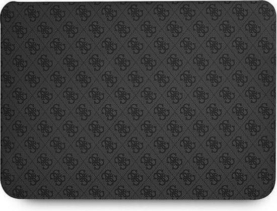 Guess 4G PU Triangle Logo Laptop sleeve 13 tot en met 14 inch - Zwart
