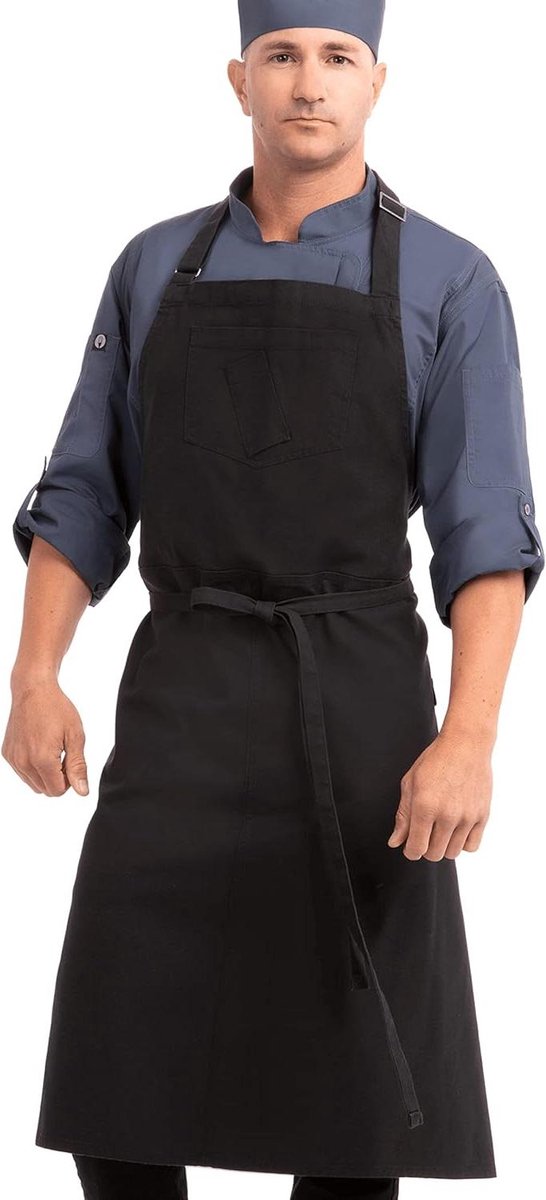 Rockford Bib Apron NUTMEG/0 - Chef Works Steel Grey ABCKV003-SGY-0