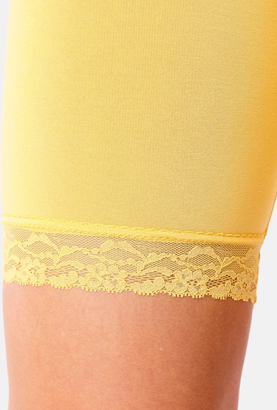 Merry Style MS-MS10-431-LE Dames Leggings - Sport - Vrijetijdsbroek - Kort - Viscose - Sporbroek - Yogabroek - Geel - XS