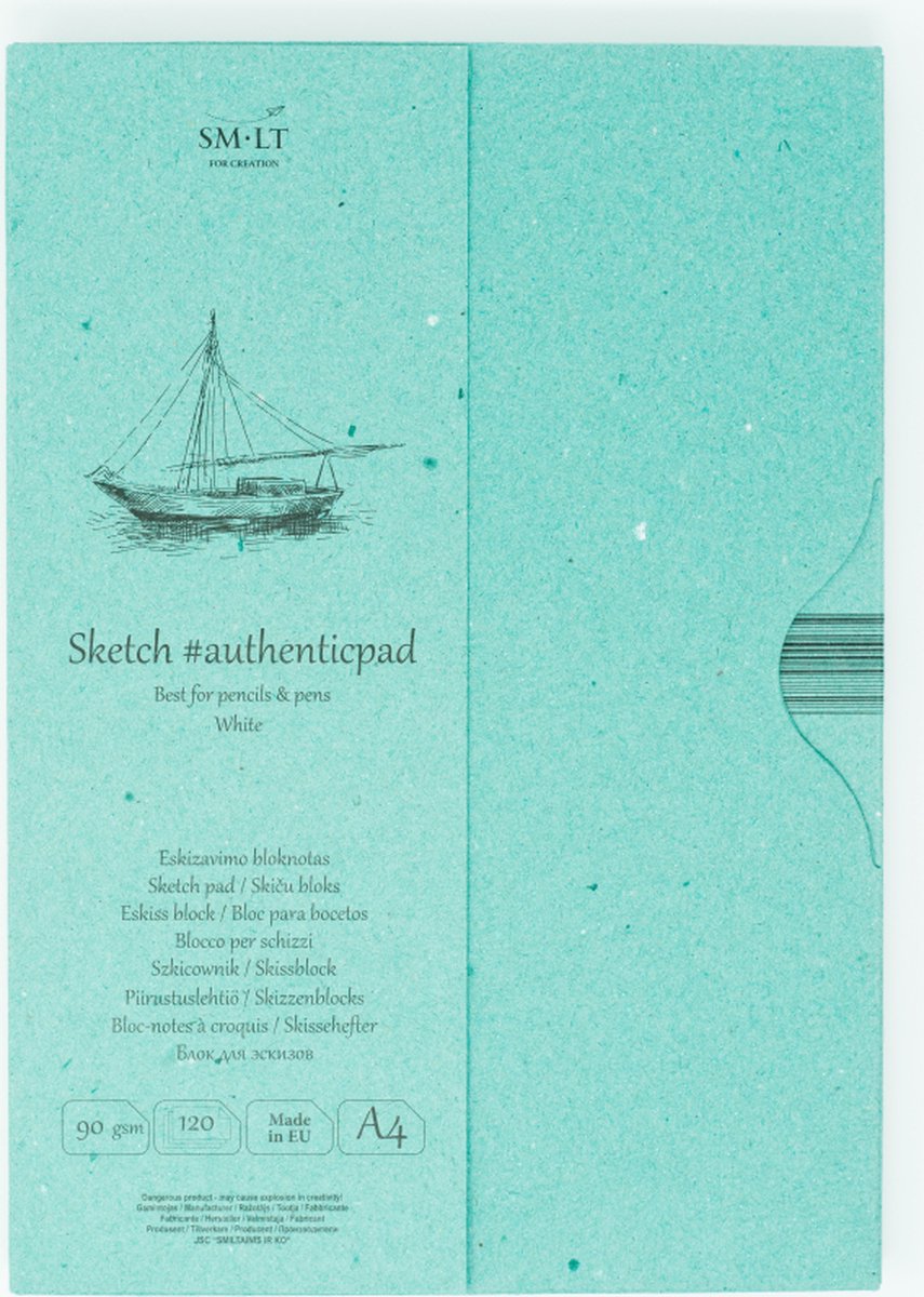 SMLT schetsblok papiermap A4 90gr 120 vel voor creatief tekenen.