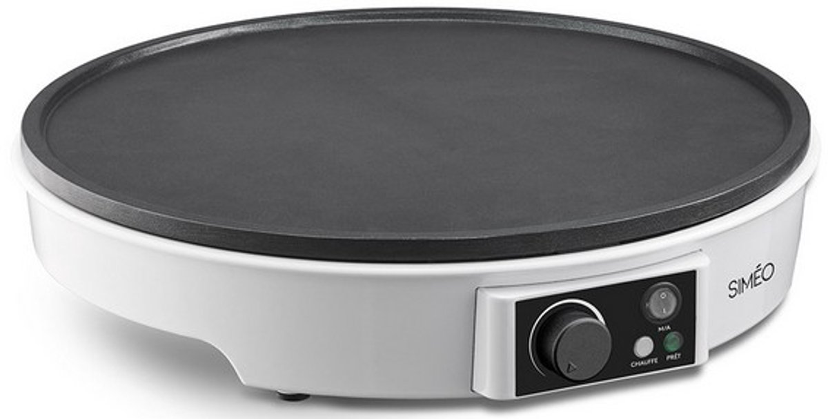 crêpe maker 30cm 1000w wit - simeo - cre245