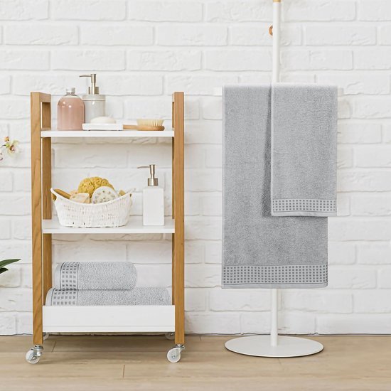 GLAMBURG Ultra Soft Set van 4 katoenen handdoeken, 2