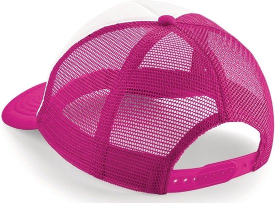 Casquette Vintage / Retro Snapback Truckers Fuchsia / Blanc Adulte - Casquettes / Casquettes tendance