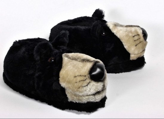 Beer Pantoffels - Zwart