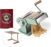 Bol.com Handmatige Pastamachine - Roestvrij Staal - Pastamaker inclusief Pastadroger - 3 Snijdopzetstukken voor Spaghetti Lasagn... aanbieding