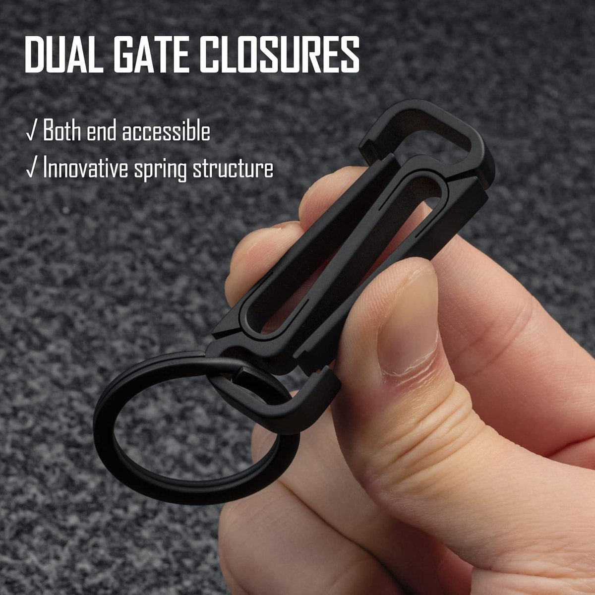 KeyUnity KM07 Sleutelhanger zakclip van titanium, 2-in-1 sleutelhangerhouder voor riem met inbussleutel, draagbare hanggesp voor dames en heren, voor dagelijks gebruik KeyUnity KM07 Sleutelhanger zakclip van titanium, 2-in-1 sleutelhangerhouder voor riem met inbussleutel, draagbare hanggesp voor dames en heren, voor dagelijks gebruik