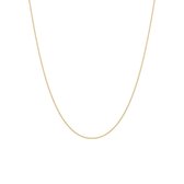 Lucardi Dames Stalen goldplated ketting gourmet 1mm - Ketting - Staal - goudkleurig - 55 cm