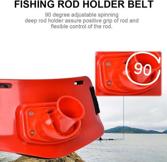 Ceinture De Combat De Pêche – Support Canne Argenté – Taille Env. 21x14cm