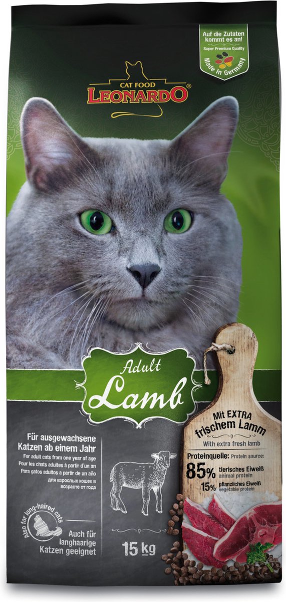 Leonardo Leonardo Adult - Kattenvoer - Lam 15 kg