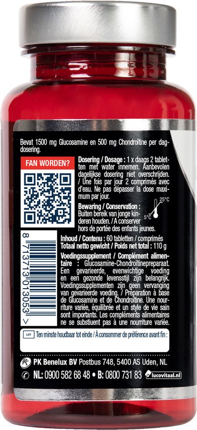 Lucovitaal Glucosamine Chondroïtine 1500/500mg Tabletten 60ST