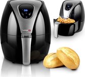 Bol.com 2-4 personen Heteluchtfriteuse - braden frituren grillen - 80% minder vet - 24 liter - zwart aanbieding