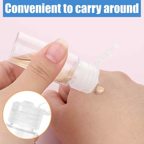 Opret 100 ml siliconen reisflessen set, 3 stuks lekvrij navulbaar draagbaar reiscontainer voor shampoo, crème, spoeling, BPA-vrij en TSA-goedgekeurd Opret 100 ml siliconen reisflessen set, 3 stuks lekvrij navulbaar draagbaar reiscontainer voor shampoo, crème, spoeling, BPA-vrij en TSA-goedgekeurd