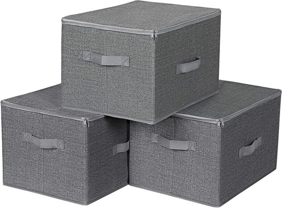 Lauatiiu Opbergdoos, vilt, opvouwbare set van 3, stoffen dozen in kubusvorm, voor kantoor, speelkamer, kinderkamer, slaapkamer, 31 x 31 x 31 cm (flitsroze