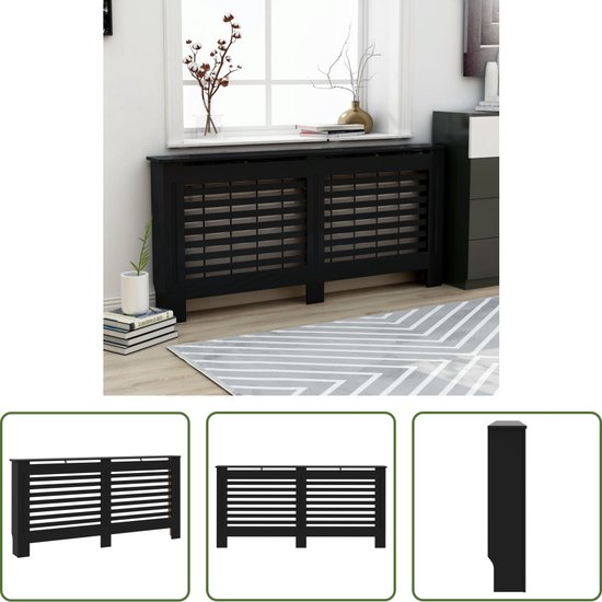 SIRHONA Copriradiatore In MDF Laccato Bianco, 78x19x82 Cm, Con Ripiano Per Decorazioni, Divisorio Verticale